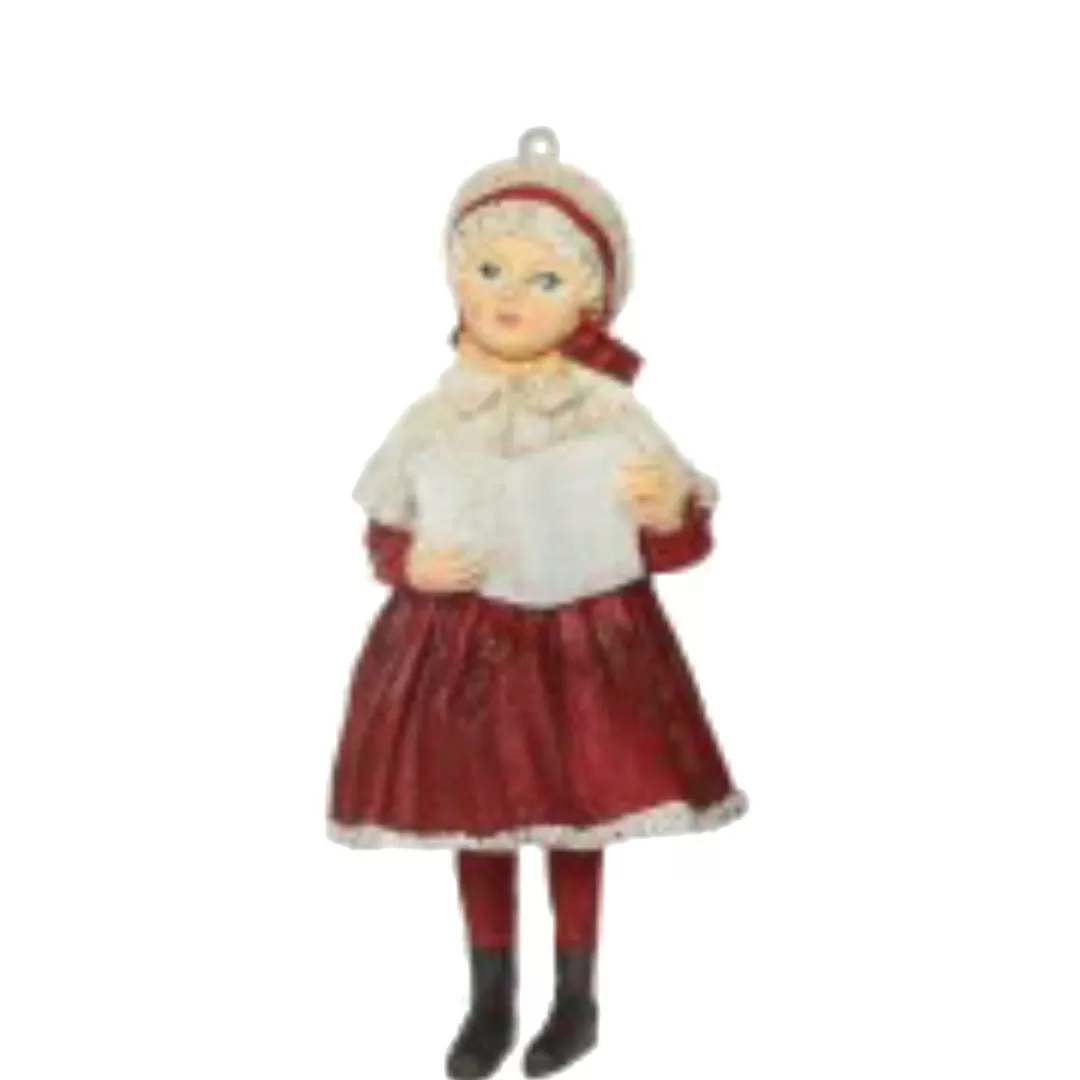 The Christmas Shop Characters | Red Theme*Victorian Girl With Hymn Sheet