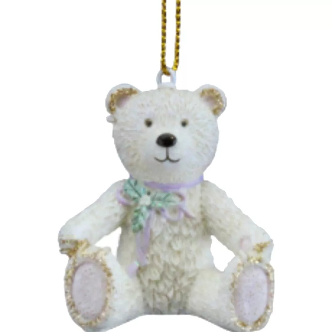 The Christmas Shop Silver & White Theme*Victorian Teddy - White