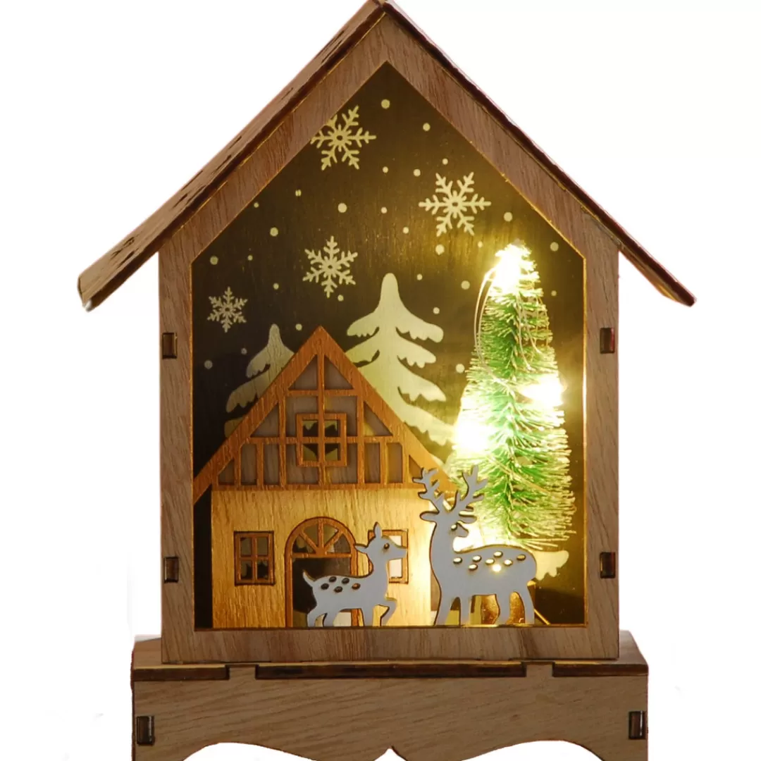 The Christmas Shop Wooden Ornaments*Wood Scene