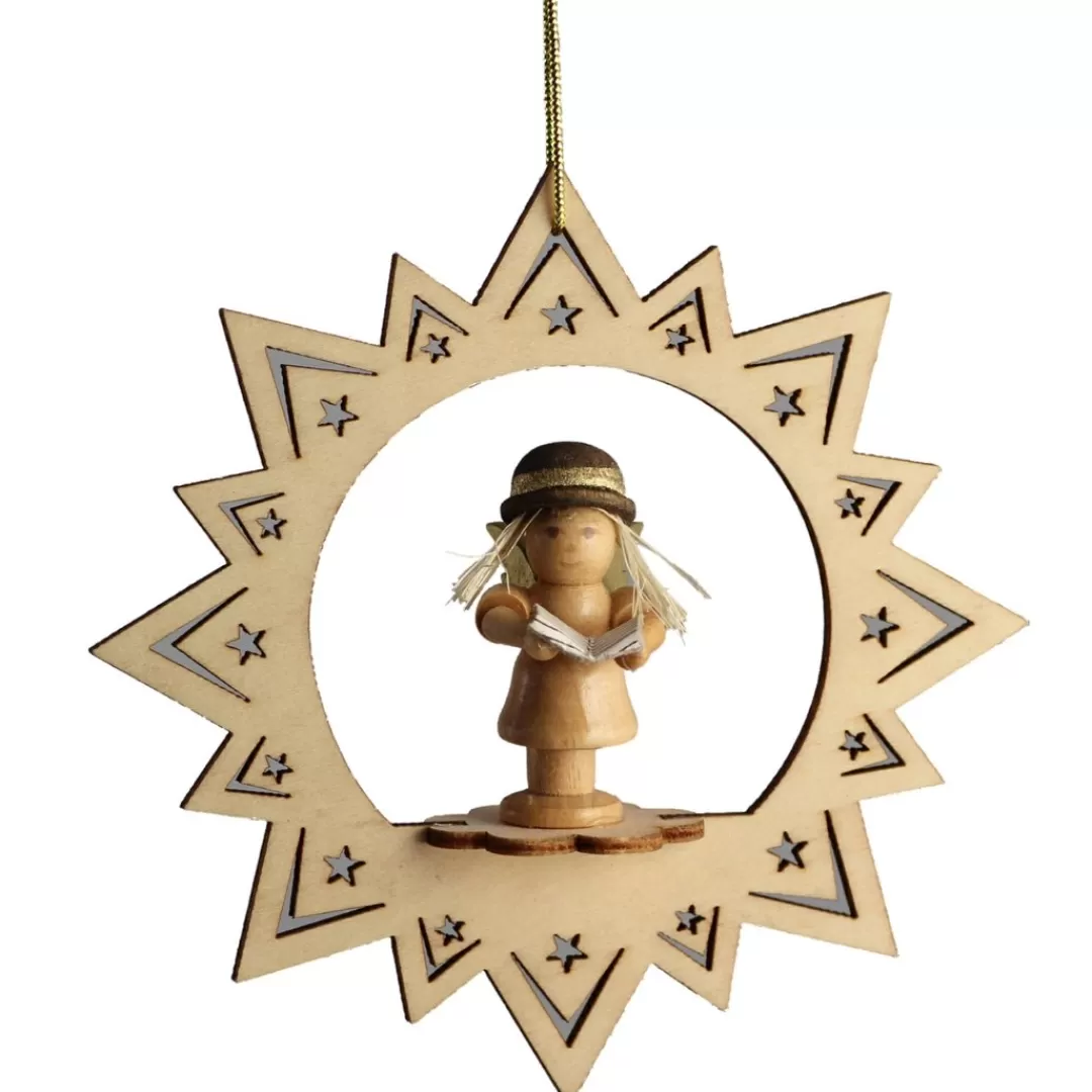 The Christmas Shop Wood*Wood Star With Angel (Book)