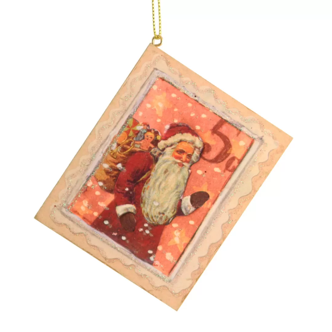 The Christmas Shop Wood | Characters*Wooden Santa Plaque (Red)