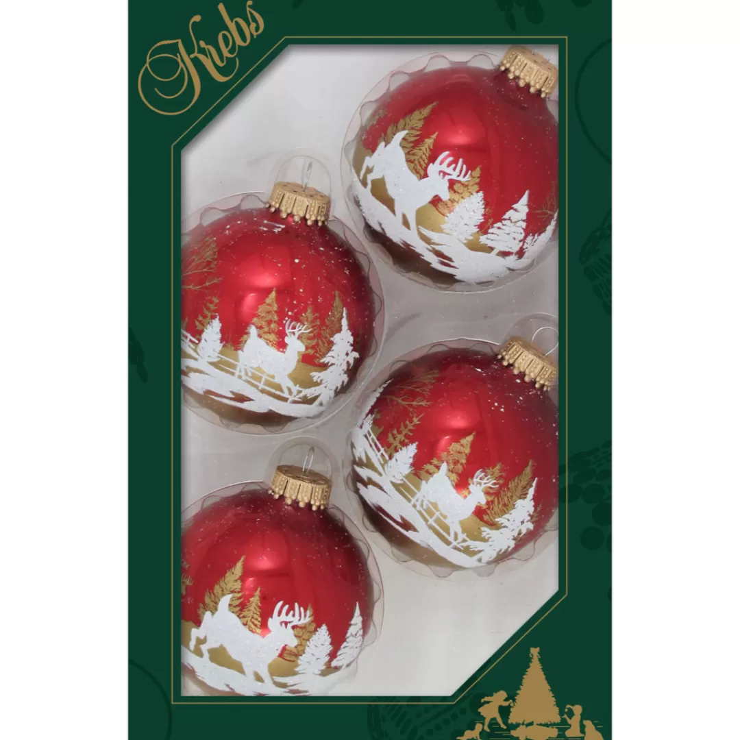 The Christmas Shop Glass | Red Theme*Woodland Baubles