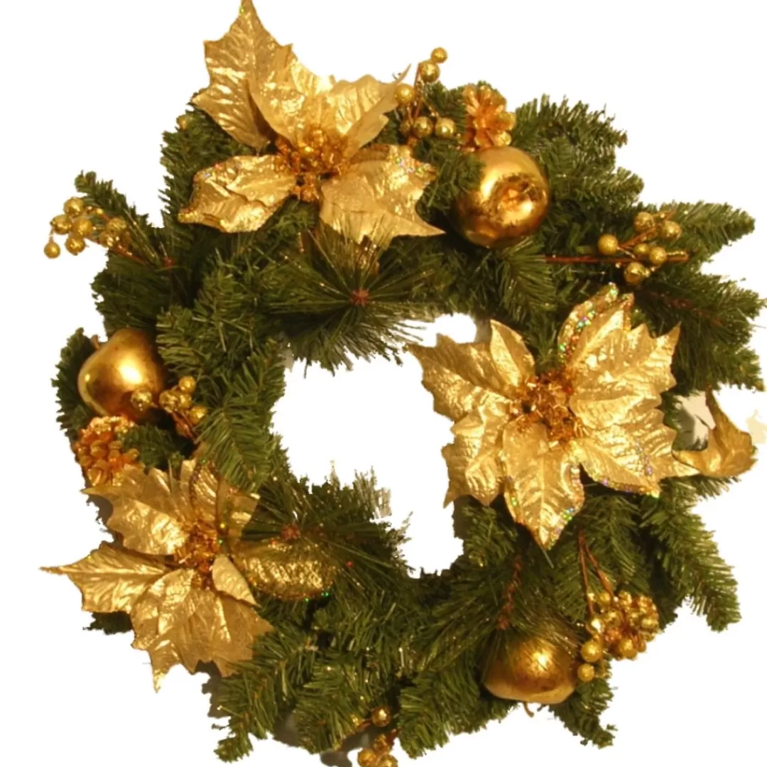 The Christmas Shop Wreaths*Wreath With Gold Trimmings